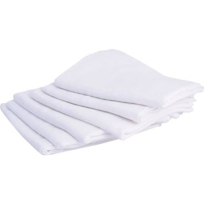 Set of 6 Muslin Squares - DOMIVA - White - 70x70 cm - 100% Cotton 70x70cm