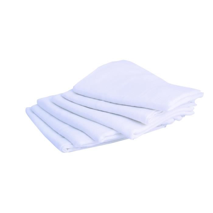 Set of 6 Muslin Squares - DOMIVA - White - 70x70 cm - 100% Cotton 70x70cm