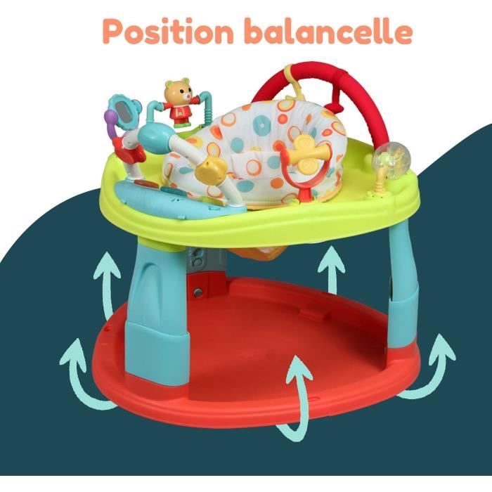BAMBISOL Activity Base - 3 Seat Heights - Fun Activities - Multicolored