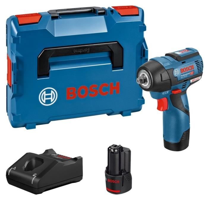 Bosch Professional GDS 12V-115 Impact Wrench + 2 x 3.0Ah Batteries + L-BOXX - 06019E0103