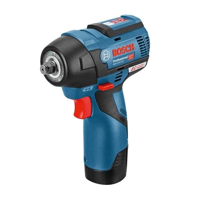 Bosch Professional GDS 12V-115 Impact Wrench + 2 x 3.0Ah Batteries + L-BOXX - 06019E0103
