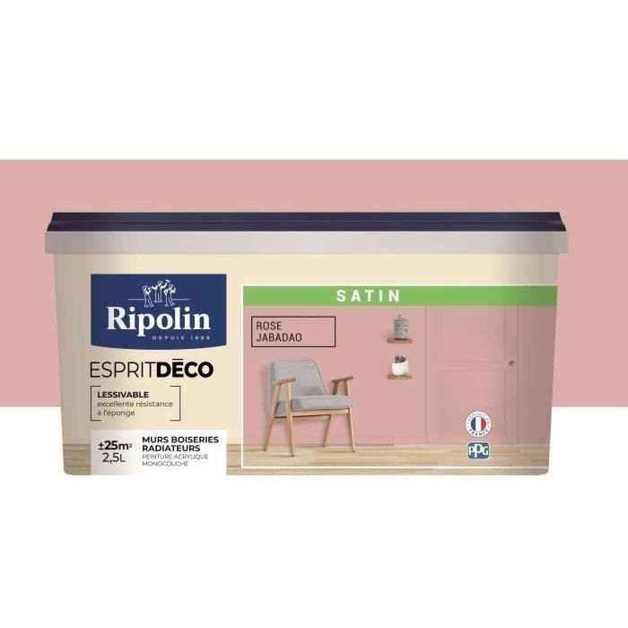 Ripolin Ultra-Covering Satin Paint for Indoor Use - Pink - 2.5 L