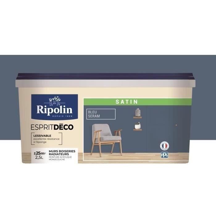 RIPOLIN Ultra-Covering Satin Paint - Seram Blue - 2.5 L