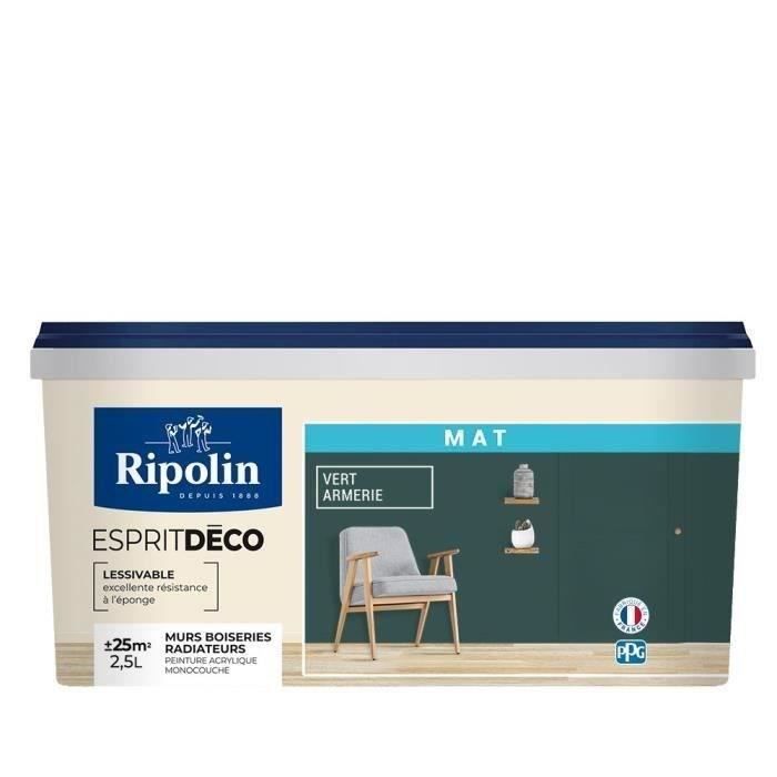 RIPOLIN Ultra Covering Matte Paint - Armerie Green - For Bedroom, Living Room, Dining Room