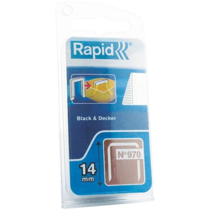 RAPID Galvanized Flat Wire Staples No. 970 - 14 mm
