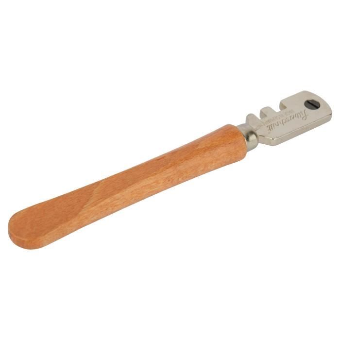 STANLEY Traditional Glass Cutter - 0-14-040 - 6 Steel Wheels - Wooden Handle