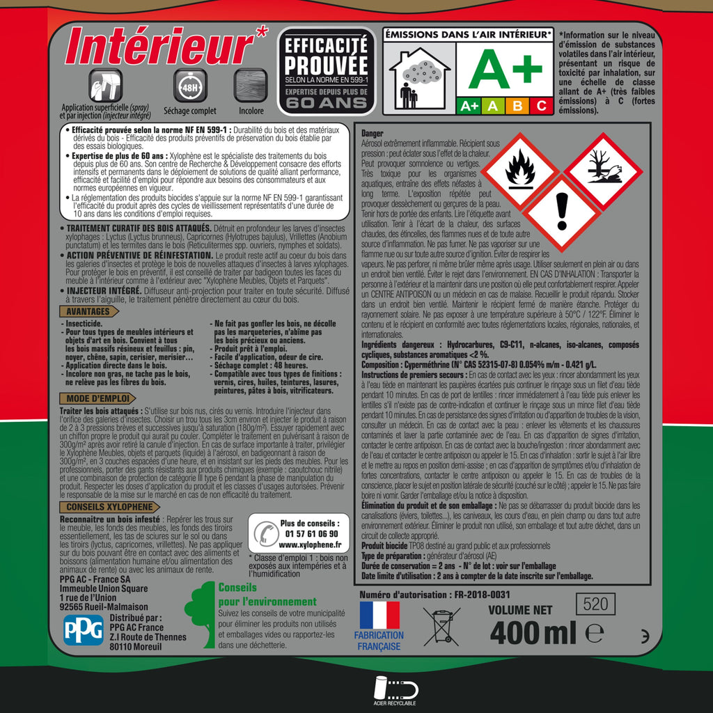 XYLOPHENE Furniture, Object & Floor Treatment - Colorless - 400 ml