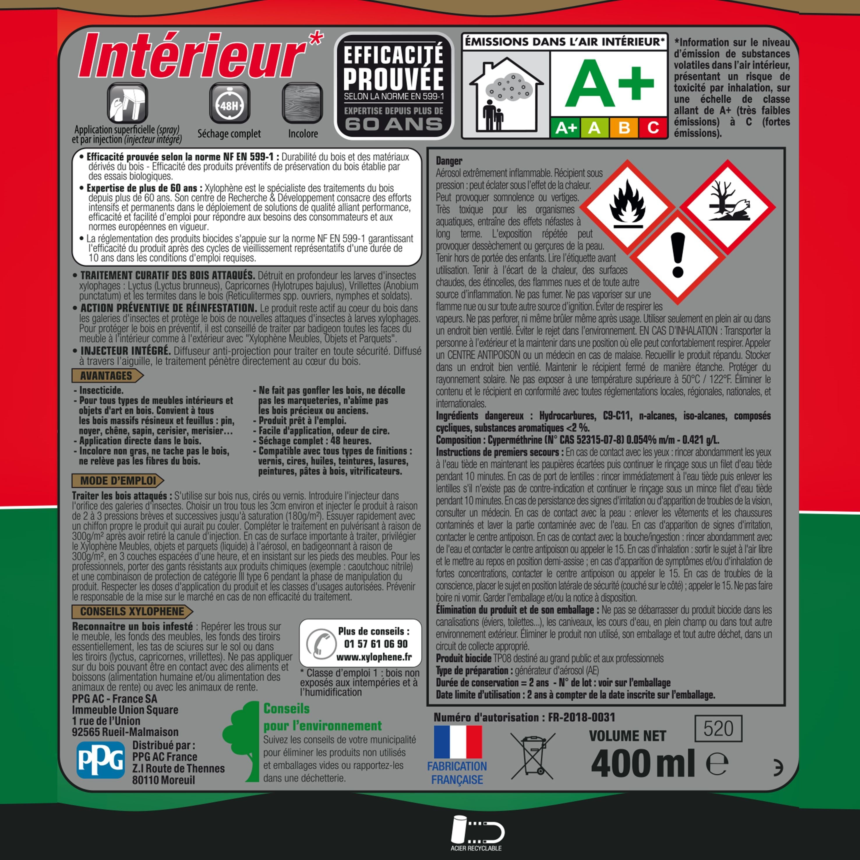 XYLOPHENE Furniture, Object & Floor Treatment - Colorless - 400 ml
