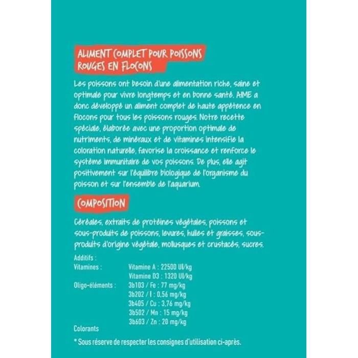 AIME Fish Food - Goldfish Flakes - 1000 ml