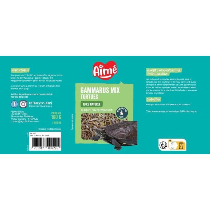 AIME Turtle Food - Gammarus Mix - 1000 ml
