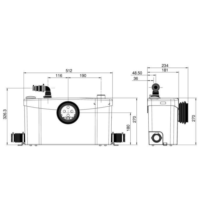 SFA Sanibroyeur Plus - Toilet and Bathroom Macerator