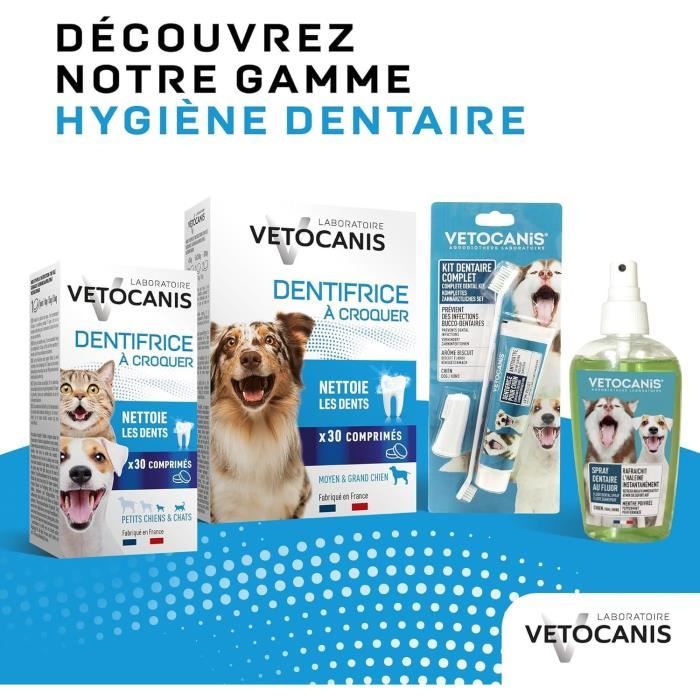 VETOCANIS Chewable Tartar-Control Toothpaste - For Dogs - 30 Tablets