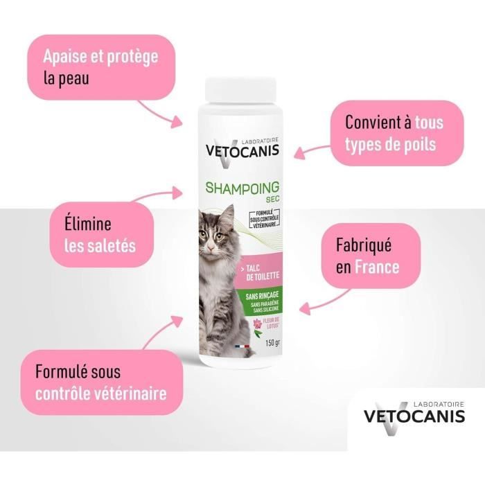 Dry Shampoo - VETOCANIS - 150 g for Cats