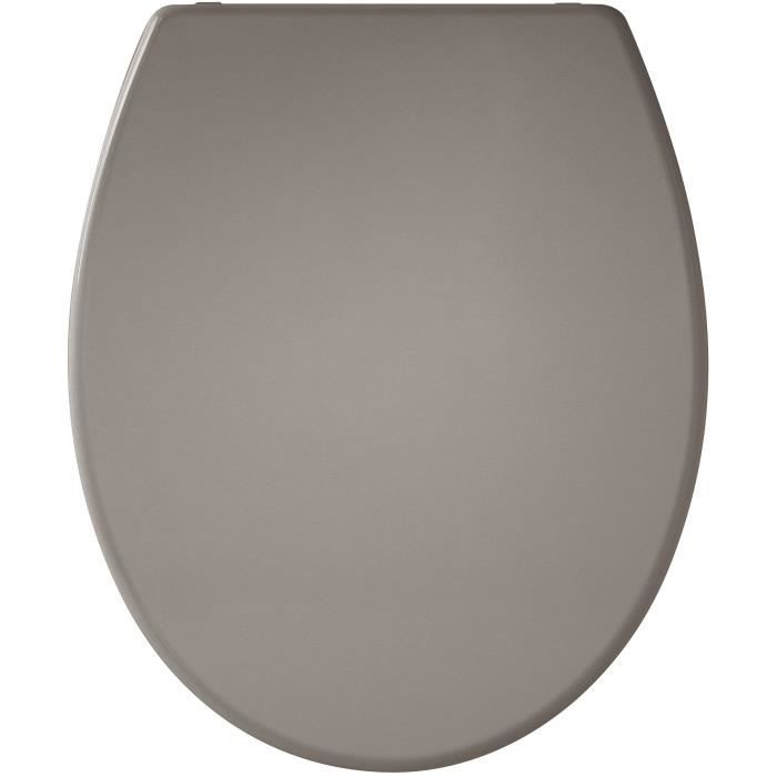 Abattant Presto Taupe - Thermodur - Fixation par le dessus - Antibactérien