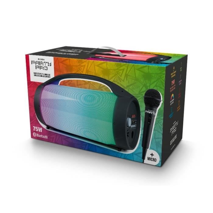 BIGBEN PARTYBTPRO Wireless Speaker - 75W - Bluetooth - USB - Micro SD - Black