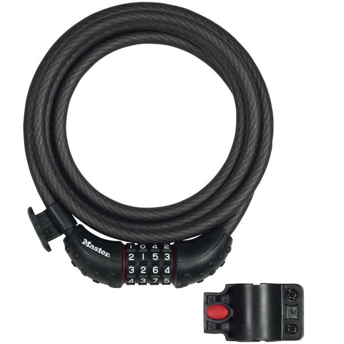 MASTER LOCK Bicycle Lock - Steel Twisted Cable, 1.8 m - 8120EURDPRO