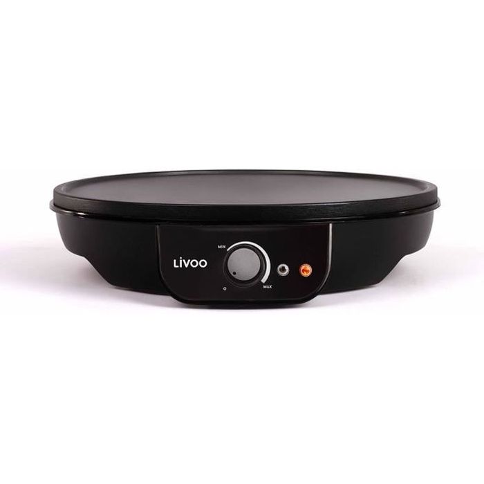 LIVOO DOP196 Crepe Maker - 30 cm - 1000W - Adjustable Thermostat - Black