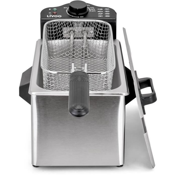 LIVOO Deep Fryer DOC216 - 3 L Capacity - 2000W - Removable Bowl & Basket