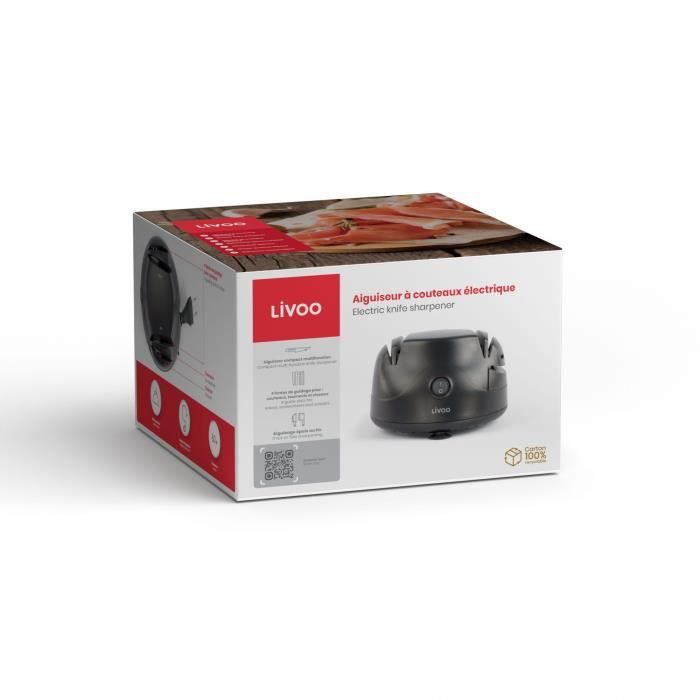 LIVOO Electric Knife Sharpener - 60W - 4 Knife Slots - DOM394