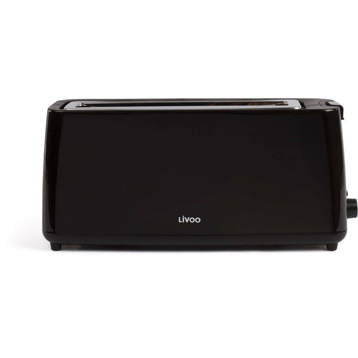 LIVOO Long Slot Toaster - DOD168N - 900W - 7 Browning Levels - Black
