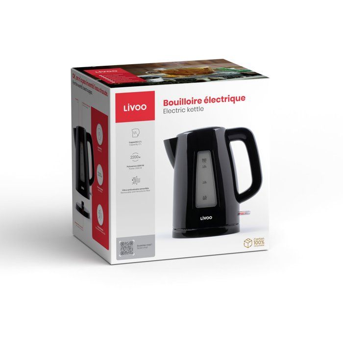 LIVOO Electric Kettle - 22x17x23 cm - 980 g