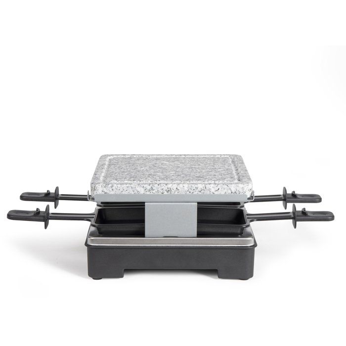 LIVOO Raclette Grill - 600W - Serves 4 People - Removable Granite Plate DOC242