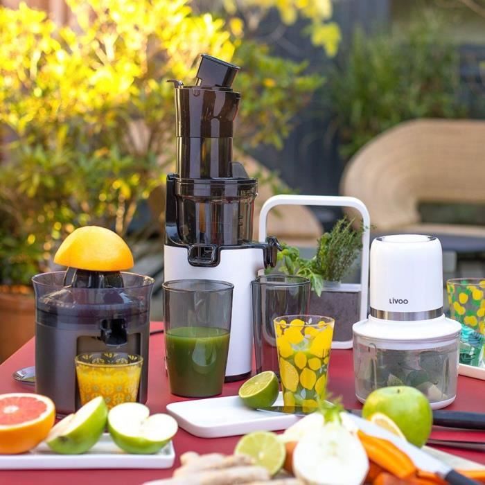 LIVOO Cordless Electric Food Chopper - 200W - 1.2 L - 4 Steel Blades