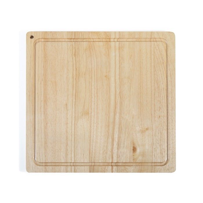 LIVOO Cutting Board - MES141 - Rubberwood - XXL - 46 x 46 cm - Integrated Groove