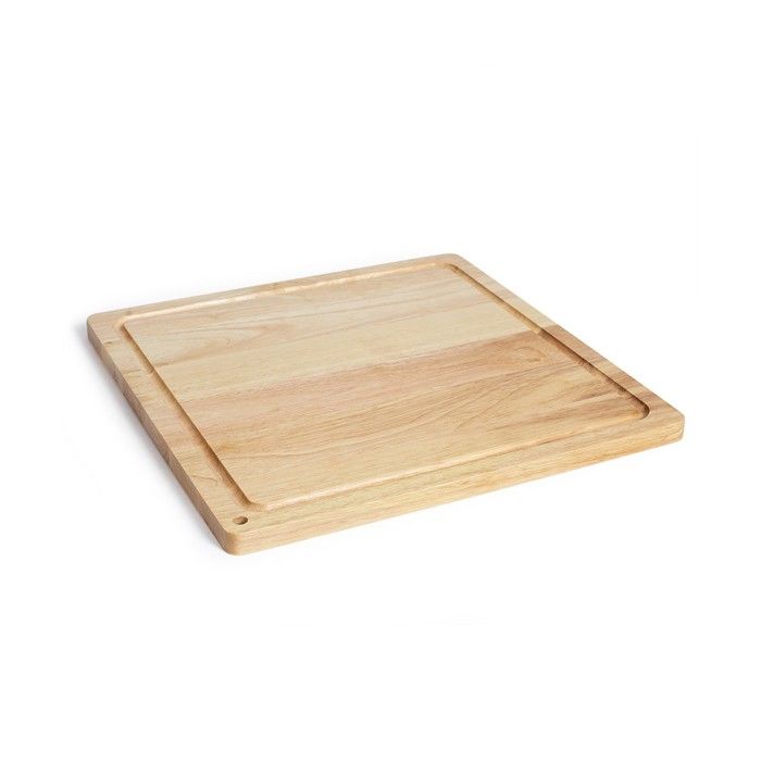 LIVOO Cutting Board - MES141 - Rubberwood - XXL - 46 x 46 cm - Integrated Groove