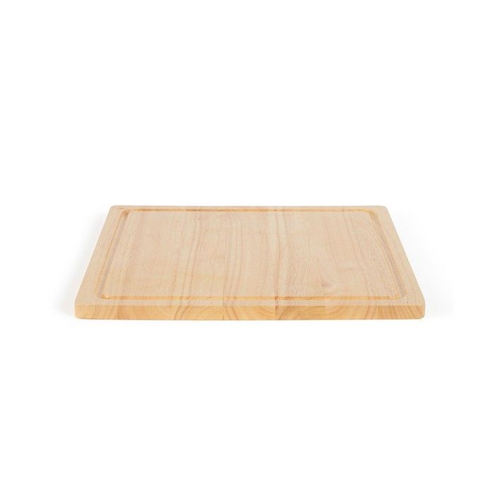 LIVOO Cutting Board - MES141 - Rubberwood - XXL - 46 x 46 cm - Integrated Groove