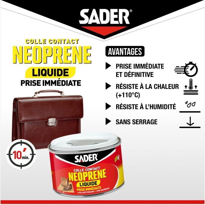 SADER Extra Strong Liquid Neoprene Contact Adhesive - All Materials - Immediate Bond - 250 ml Box