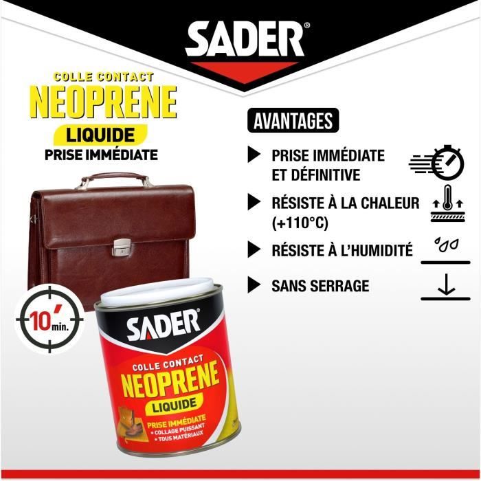 SADER Extra Strong Liquid Neoprene Contact Adhesive - All Materials - Immediate Bond - 750 ml Box