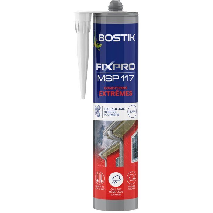 BOSTIK Fixpro MSP 117 Sealant Adhesive - 290 ml Cartridge - Extreme Conditions - White