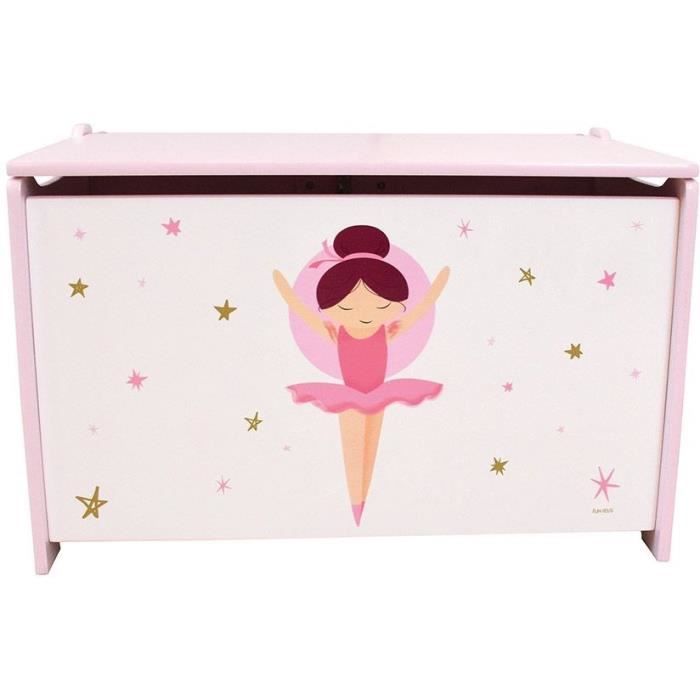FUN HOUSE Wooden Toy Box - Ballerina Dancer - H.40 x W.58 x D.36 cm