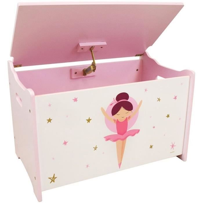 FUN HOUSE Wooden Toy Box - Ballerina Dancer - H.40 x W.58 x D.36 cm