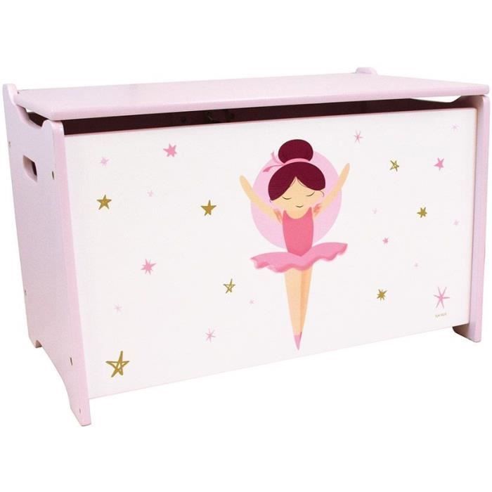 FUN HOUSE Wooden Toy Box - Ballerina Dancer - H.40 x W.58 x D.36 cm