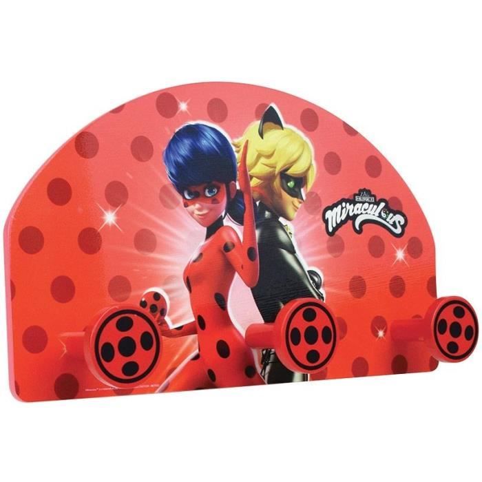 Fun House Miraculous Ladybug Children's Coat Rack - 37 cm High x 21.5 cm Wide x 68 cm Deep