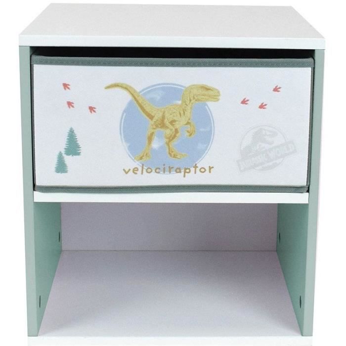 Jurassic World Dinosaur Bedside Table - 36 cm High x 33 cm Wide x 30 cm Deep H.36 W.33 D.30