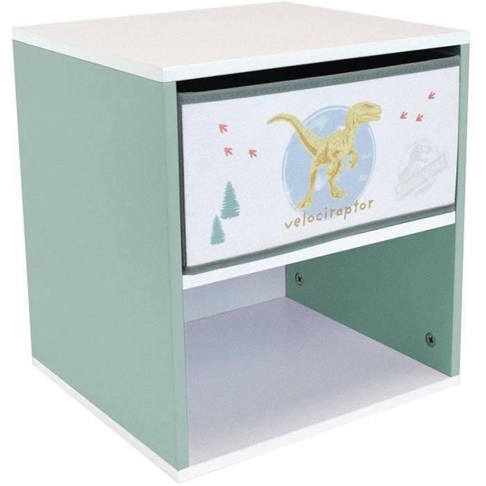 Jurassic World Dinosaur Bedside Table - 36 cm High x 33 cm Wide x 30 cm Deep H.36 W.33 D.30