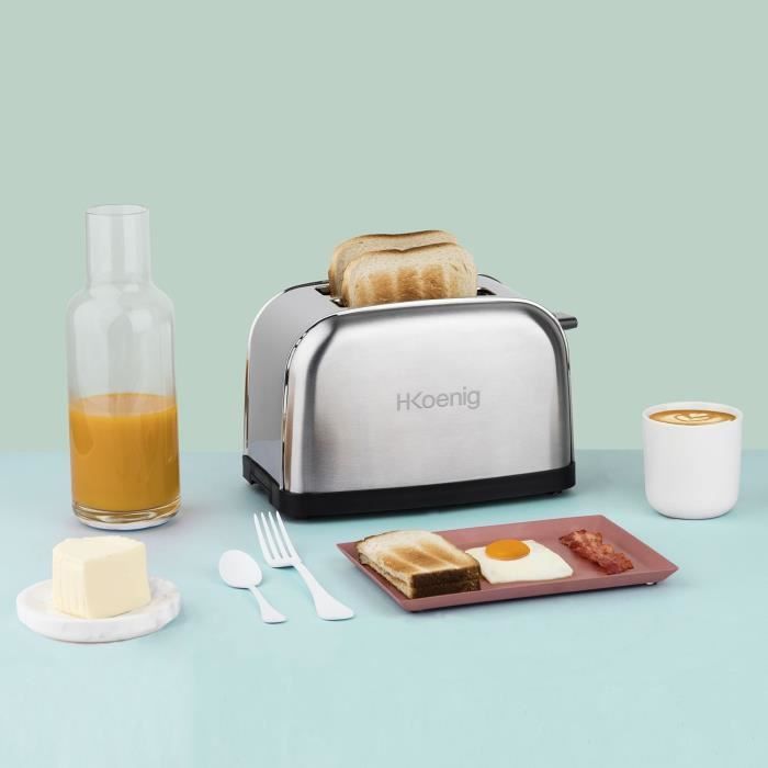 H.Koenig 2-Slice Toaster - TOS7 - 850W - Stainless Steel