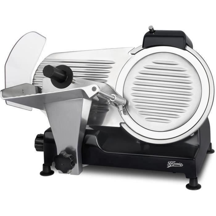 H.Koenig Meat Slicer - MSX252 - 250 mm Blade - 240 W - 0-12 mm Thickness