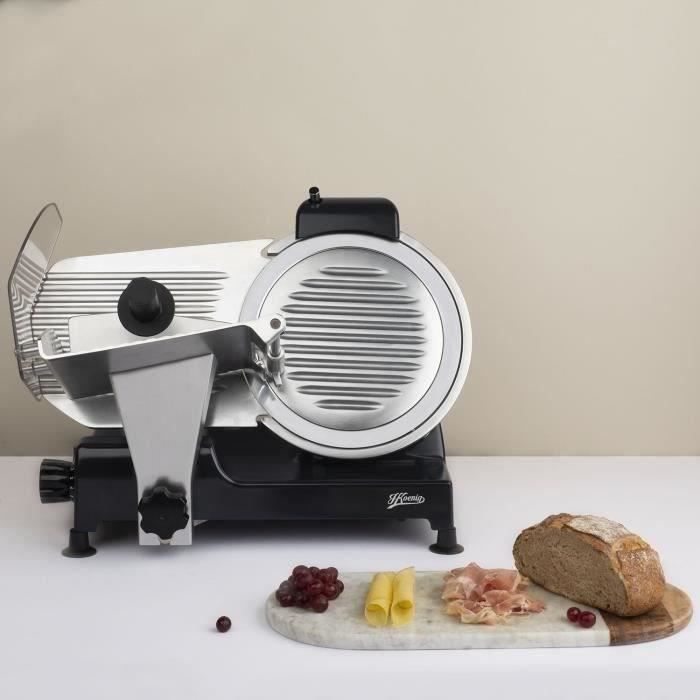 H.Koenig Meat Slicer - MSX252 - 250 mm Blade - 240 W - 0-12 mm Thickness