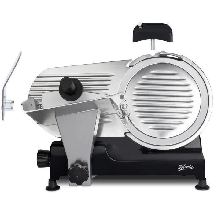 H.Koenig Meat Slicer - MSX252 - 250 mm Blade - 240 W - 0-12 mm Thickness
