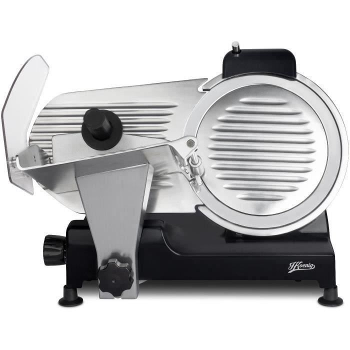 H.Koenig Meat Slicer - MSX252 - 250 mm Blade - 240 W - 0-12 mm Thickness