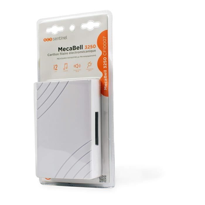 SCS SENTINEL Wired Doorbell - 3250 - White - 2-note Melody - 80 dB Sound Level