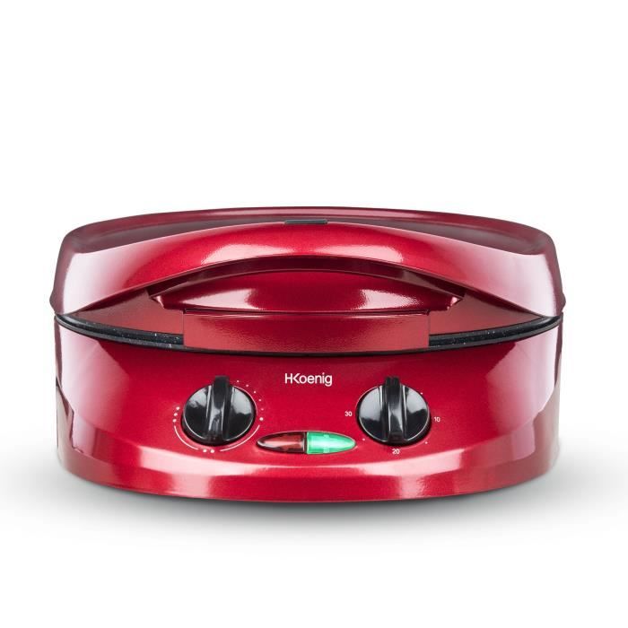 H.Koenig Pie Maker - TRT180 - Pizza Oven - 30 cm - 1800W - Red
