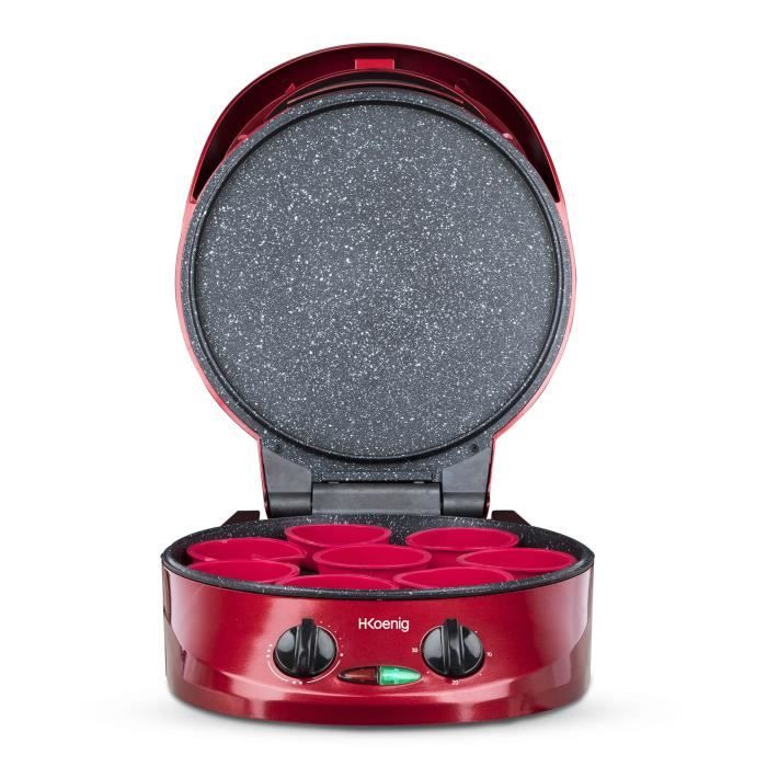 H.Koenig Pie Maker - TRT180 - Pizza Oven - 30 cm - 1800W - Red