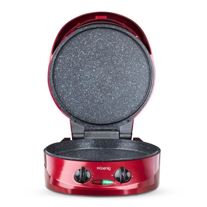 H.Koenig Pie Maker - TRT180 - Pizza Oven - 30 cm - 1800W - Red