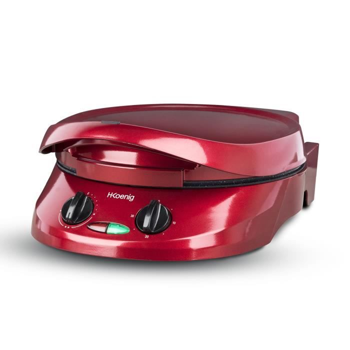 H.Koenig Pie Maker - TRT180 - Pizza Oven - 30 cm - 1800W - Red