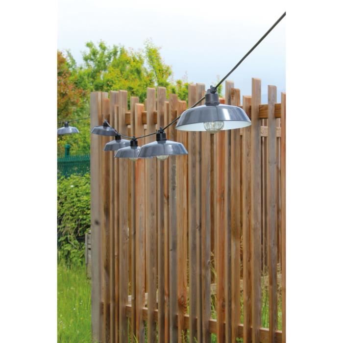 Solar string lights - Rio Vintage - 7.50 m - Grey